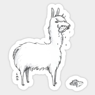 the llama ate my sandwich Sticker